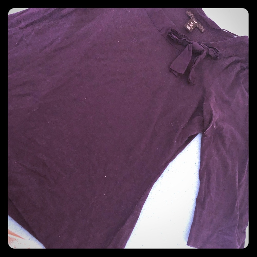 H&M Plum 3/4 length sleeve top